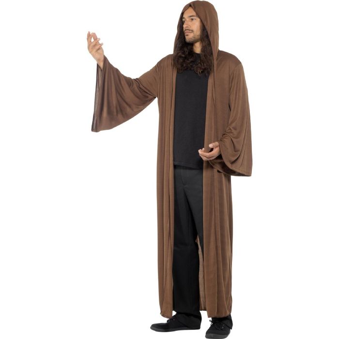 Brune cape met capuchon one-size