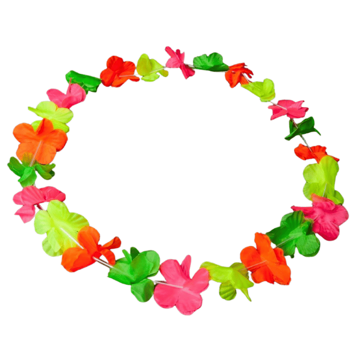 UV Hawaii krans halsketting meerkleurig neon