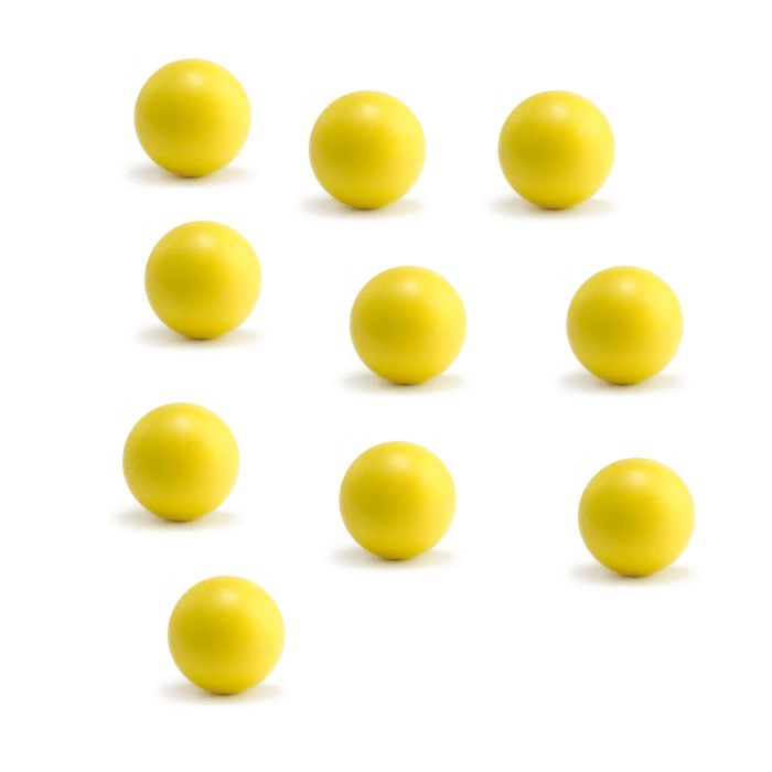 Tafelvoetballen geel internationaal 10x