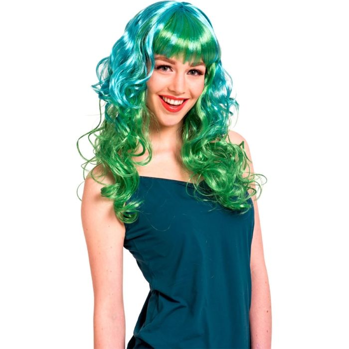 Leuke neon pruik groen - one size