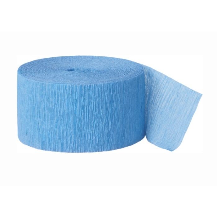 Baby blauwe Crepe streamer 24m 