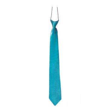 Stropdas 50 cm turquoise blauw