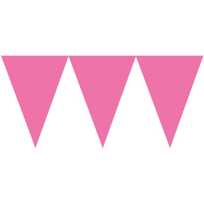 Roze Plastic Vlaggenlijn - 4,5 meter
