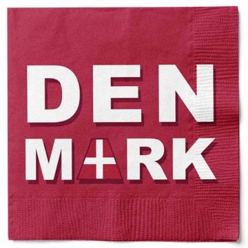 Rode servetten met Nederland-motief 20x Det Gamle Apotek - 33x33 cm