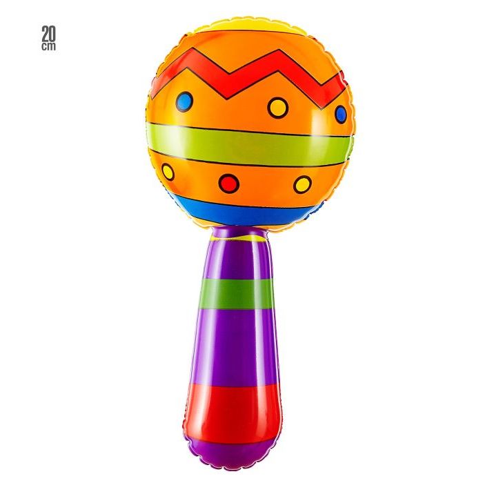 Mexicaanse Opblaasbare Maracas met Geluid - 20 CM