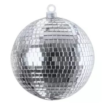 Discobal zilver - 6 cm incl ophanghaak