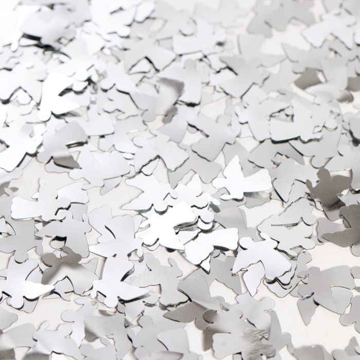 Zilveren engel tafelconfetti - 14 g