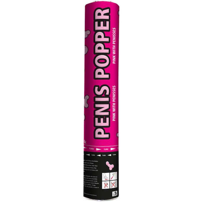 Roze penis confettibuis - 28 cm