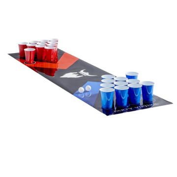 Beer Pong Baan Set PartyVikings - incl. Tafelkleed, bekers & Beer pong ballen