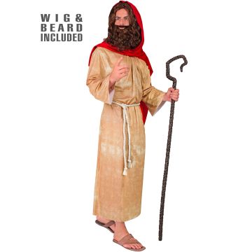 MESSIAH (tunic, riem, sjaal, pruik, baard) Beige