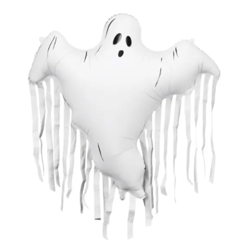 Spook folie ballon m. franjes - 93x86 cm