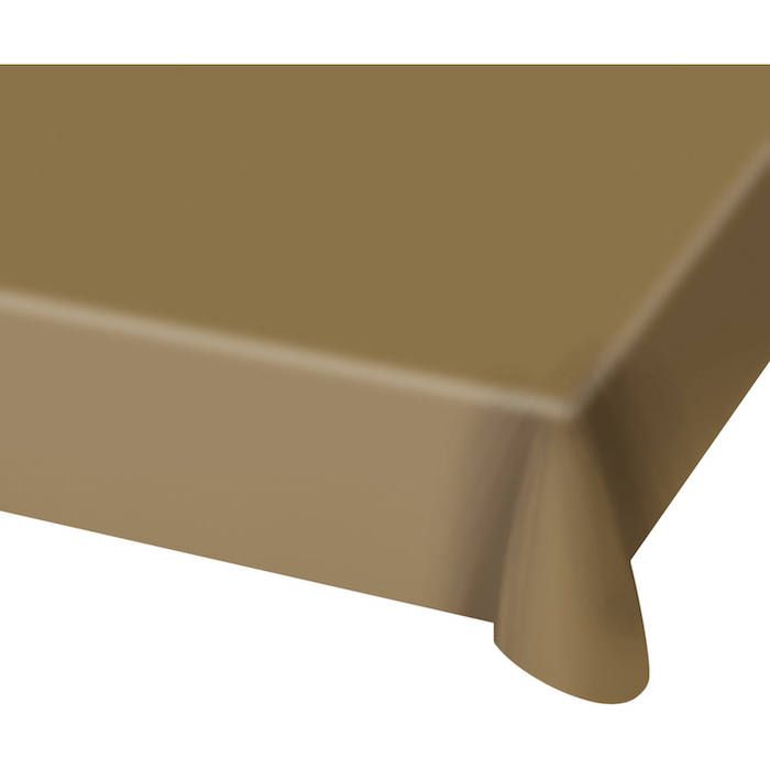 Gouden plastic tafelkleed - 130x180