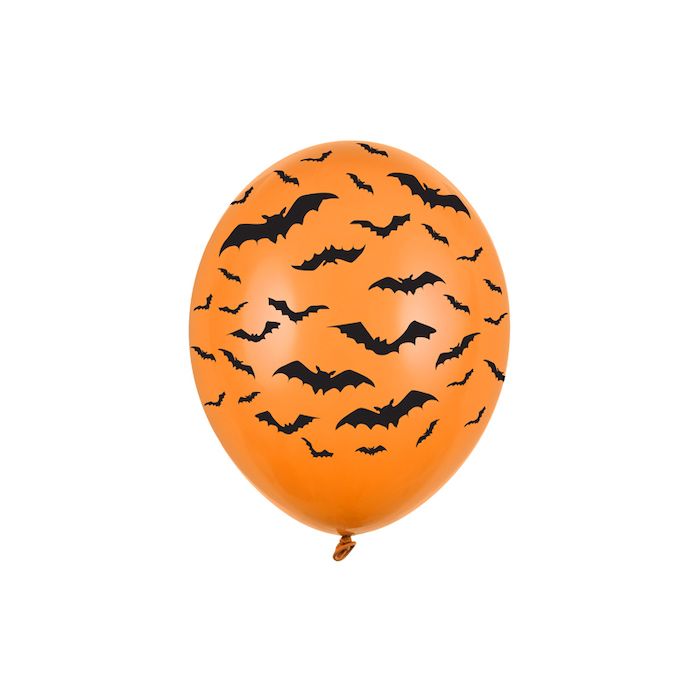 Oranje Vleermuis Ballonnen 6x - 30cm