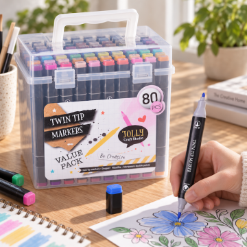 Twin markers waterbasis markers 80x
