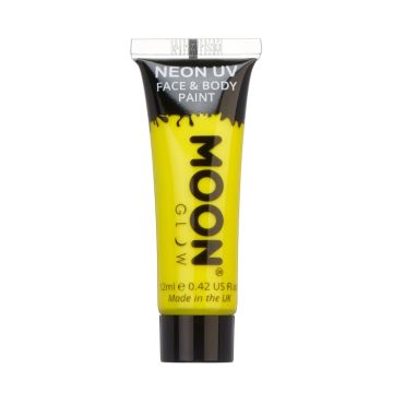 Intense neon UV gezichts- en lichaamsverf 12 ml Moon Creations geel
