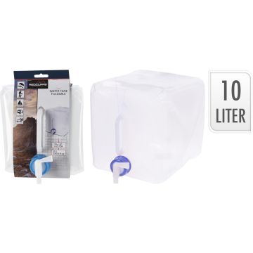 Opvouwbare watertank met kraan, 10 liter