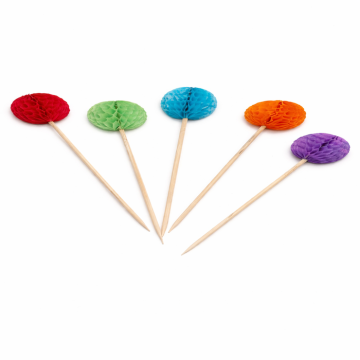 Honeycomb bloem houten stokjes 50x