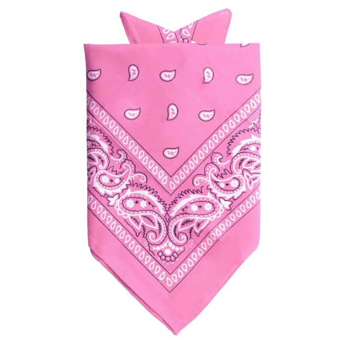Bandana met traditioneel patroon roze 52x55 cm
