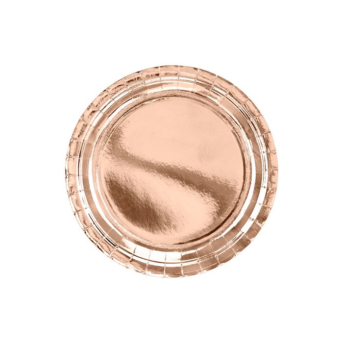 Rose Gold Papieren Bord 6x - 23 cm