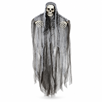 Zwart doodskelet spook - 90 cm