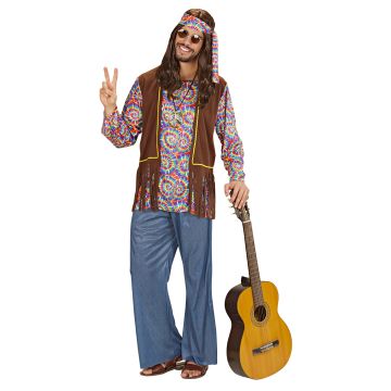 Psychedelisch hippie-kostuum voor heren