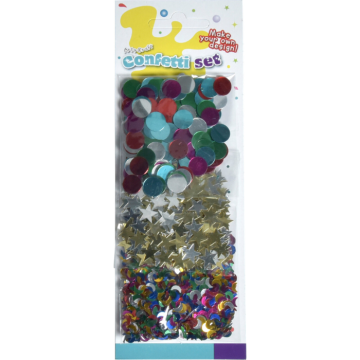 Decoratieve confetti met 3 verschillende ontwerpen