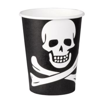Piratenkop met doodskop 10x - 210 ml