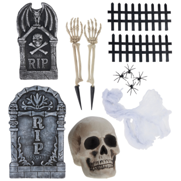 Halloween begraafplaats decoratieset 14 delen