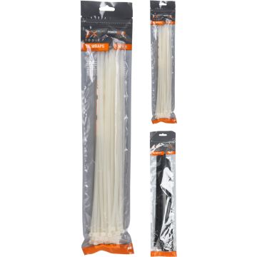 Nylon kabelbinders, 4,8 x 350 mm, 50 stk