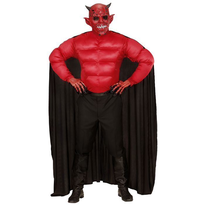 Demonenkostuum met spiertrui voor heren