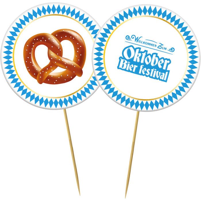 Oktoberfest houten stokjes 20x - 3,5 cm 