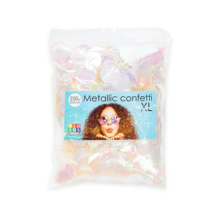Ronde Metallic Parelmoer Confetti - 250 gram