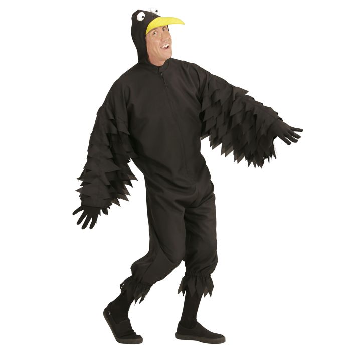 Leuk kraai kostuum voor heren in het zwart