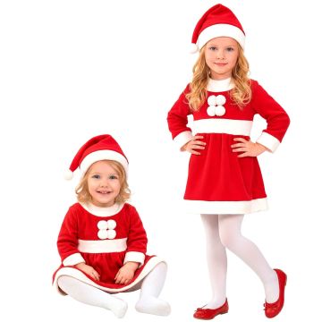 Schattig kerstmeisje kostuum voor de kleintjes