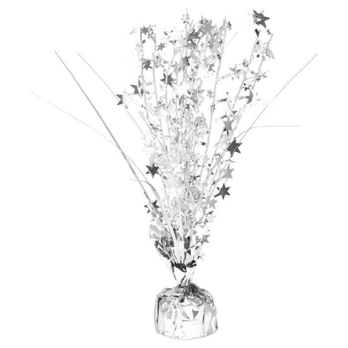 Ballongewicht sterren zilver 32 cm - 200 g
