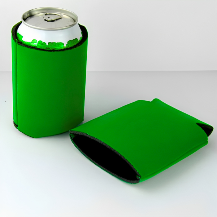 Neopreen koeler voor blikjes Groen