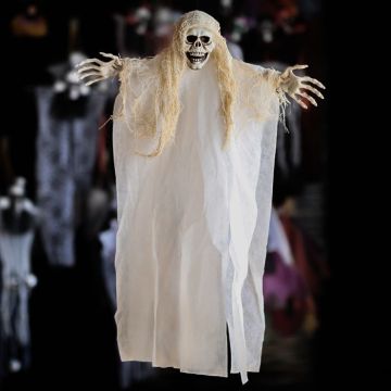 Wit skelettenspook Halloween decoratie - 45x35 cm