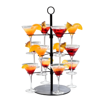 Cocktailboom voor 12 drankjes zwart - 55,5 cm
