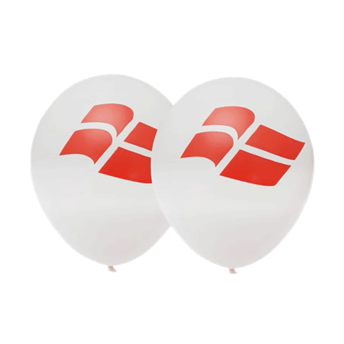 Dannebrogs Ballonnen in Wit 25cm 6x