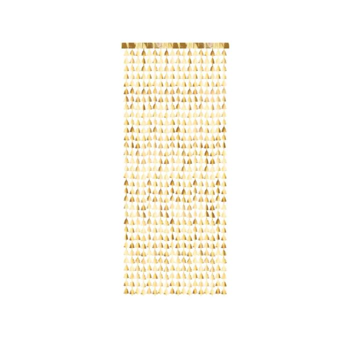 Gouden kerstboom backdrop 100x245 cm