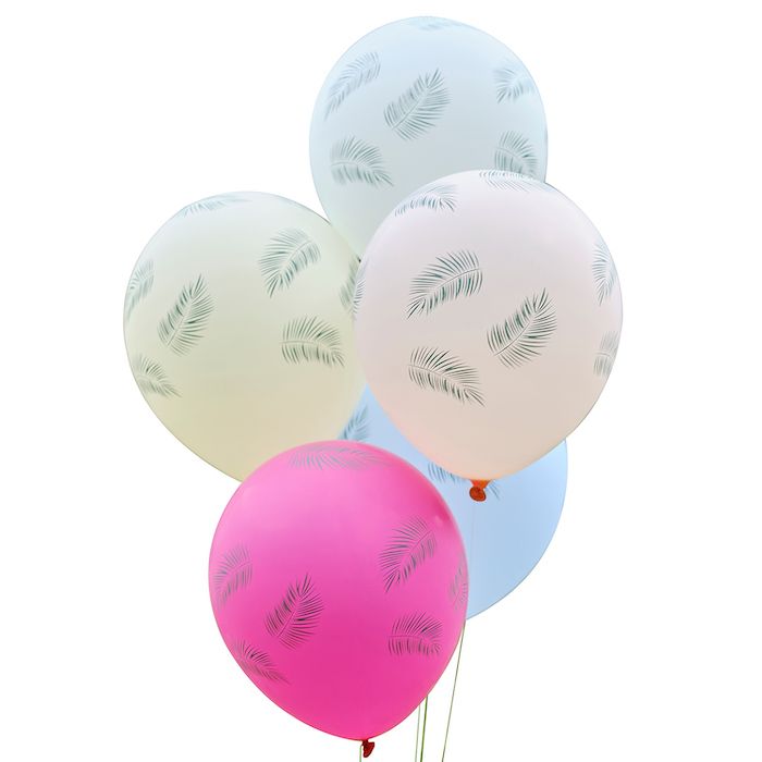 Hawaii Multikleurige Palm Ballonnen 5x