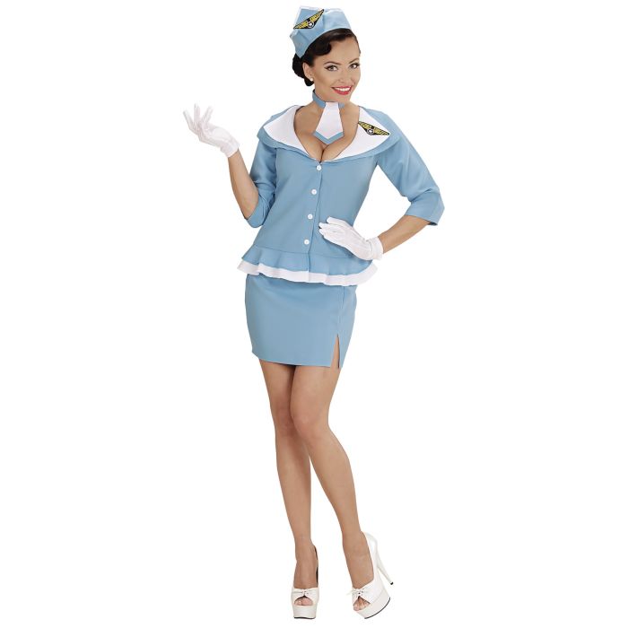 Retro stewardess kostuum - 4 delen
