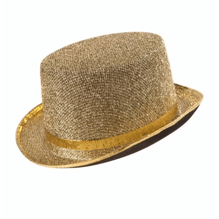 Glinsterende gouden feesthoed - one size