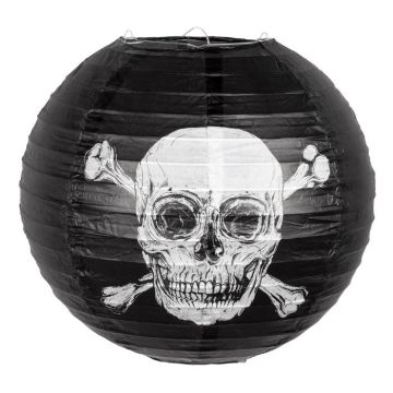Papieren lantaarn met doodskop - Ø 25 cm