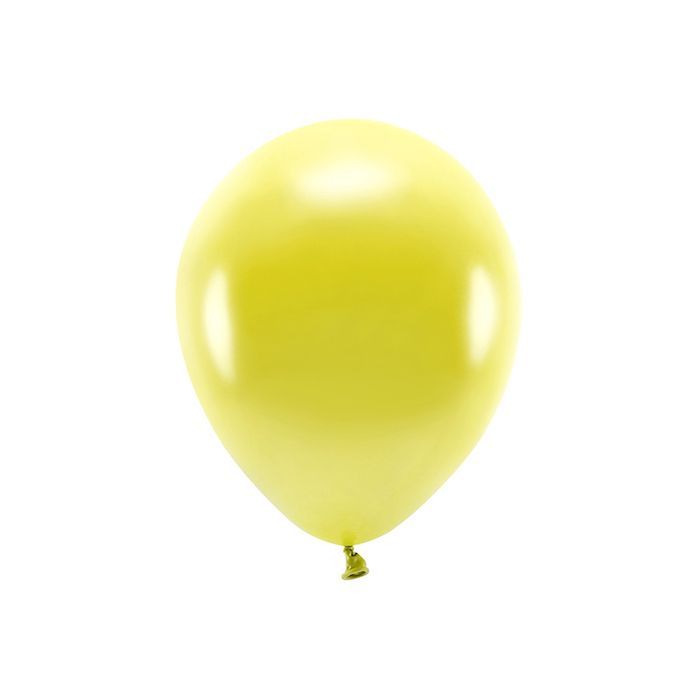 Metallic Gele Ballonnen 10x - 30 cm 