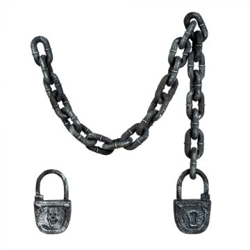 Griezelige ketting met slot - 120 cm