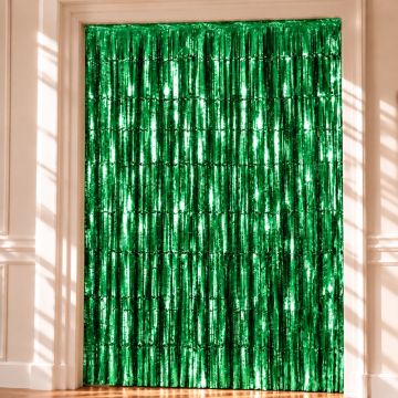Groen Glittergordijn - 100 x 240 cm