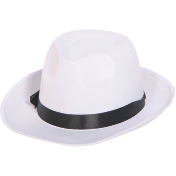 Witte Fedora hoed - 59 cm