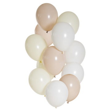 Nude kleuren ballon boeket 12x - 33 cm