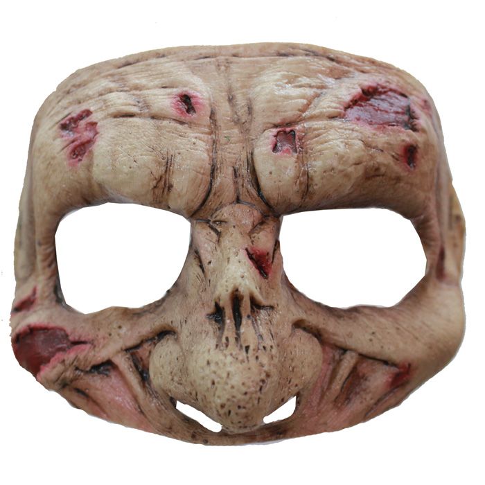 Griezelige halve zombie masker